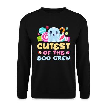 Halloween Costume CUTEST OF THE BOO CREW Funny - Unisex Sweatshirt - black - Front - Alina (178cm) & Michal (187cm)