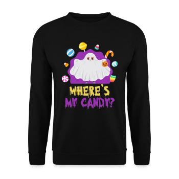 Costume d’Halloween OÙ SONT MES BONBONS ? Amusement - Sweat-shirt Unisexe - noir - Devant - Alina (178cm) & Michal (187cm)