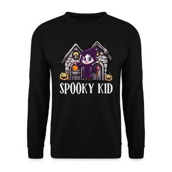Costume d’Halloween SPOOKY KID Drôle Halloween - Sweat-shirt Unisexe - noir - Devant - Alina (178cm) & Michal (187cm)