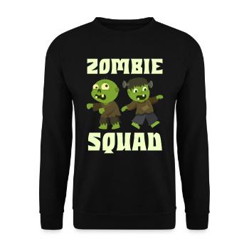 Halloween Kostüm Kinder ZOMBIE SQUAD Lustiges - Unisex Pullover - Schwarz - Vorne - Alina (178cm) & Michal (187cm)