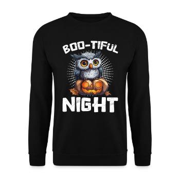 Halloween Kostüm Kinder BOO-TIFUL NIGHT Gruselig - Unisex Pullover - Schwarz - Vorne - Alina (178cm) & Michal (187cm)