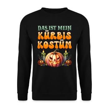 Halloween C’EST MON COSTUME DE CITROUILLE Enfants - Sweat-shirt Unisexe - noir - Devant - Alina (178cm) & Michal (187cm)