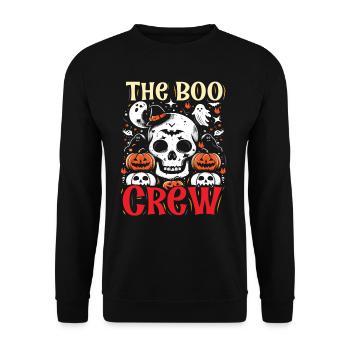Halloween Costume Kids THE BOO CREW Fun - Unisex Sweatshirt - black - Front - Alina (178cm) & Michal (187cm)