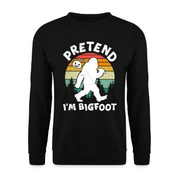 Costume d’Halloween Enfants PRETEND I’M BIGFOOT Drôle - Sweat-shirt Unisexe - noir - Devant - Alina (178cm) & Michal (187cm)