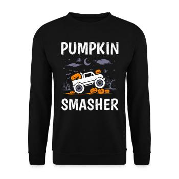 Fête d’Halloween CITROUILLE SMASHER Drôle Enfants - Sweat-shirt Unisexe - noir - Devant - Alina (178cm) & Michal (187cm)