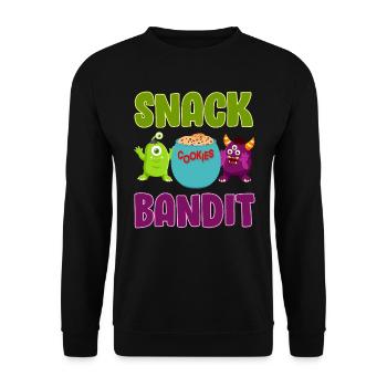 Costume d’Halloween SNACK BANDIT Funny Kids - Sweat-shirt Unisexe - noir - Devant - Alina (178cm) & Michal (187cm)