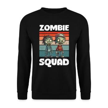 Halloween Costume Kids ZOMBIE TROOP Funny - Unisex Sweatshirt - black - Front - Alina (178cm) & Michal (187cm)