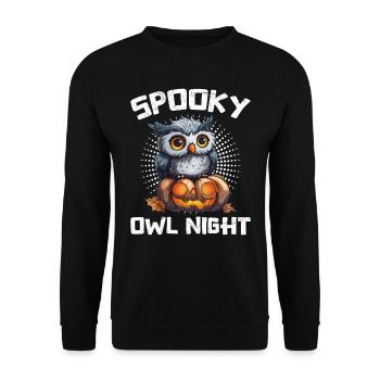 Halloween Costume Kids SPOOKY OWL NIGHT Horror - Unisex Sweatshirt - black - Front - Alina (178cm) & Michal (187cm)