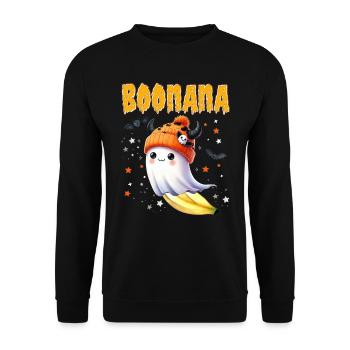 Halloween Kostüm Kinder BOONANA Lustiges - Unisex Pullover - Schwarz - Vorne - Alina (178cm) & Michal (187cm)