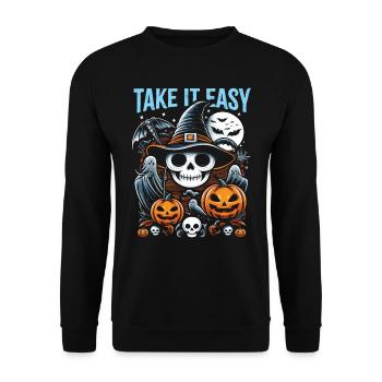 Costume d’Halloween Enfants TAKE IT EASY Fun - Sweat-shirt Unisexe - noir - Devant - Alina (178cm) & Michal (187cm)