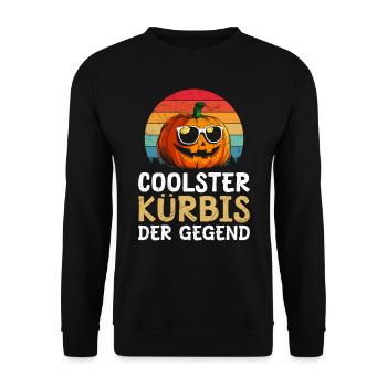 Halloween CITROUILLE LA PLUS COOL DE LA RÉGION Amusant - Sweat-shirt Unisexe - noir - Devant - Alina (178cm) & Michal (187cm)