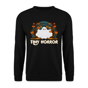 Halloween Party TINY HORROR Halloween Costume - Unisex Sweatshirt - black - Front - Alina (178cm) & Michal (187cm)