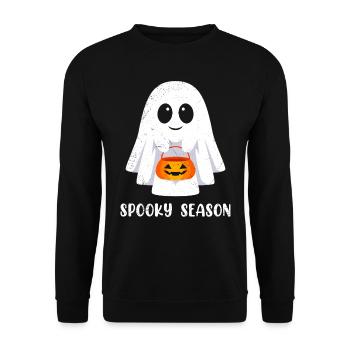 Halloween Costume Kids SPOOKY SEASON FAN Funny - Unisex Sweatshirt - black - Front - Alina (178cm) & Michal (187cm)
