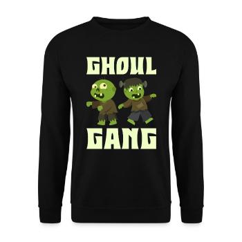Halloween Kostüm Kinder GHUL BANDE Lustiges - Unisex Pullover - Schwarz - Vorne - Alina (178cm) & Michal (187cm)
