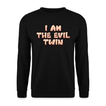 Halloween Costume Kids I'M THE EVIL Funny - Unisex Sweatshirt - black - Front - Alina (178cm) & Michal (187cm)