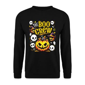 Halloween Costume Kids THE BOO CREW Fun - Unisex Sweatshirt - black - Front - Alina (178cm) & Michal (187cm)