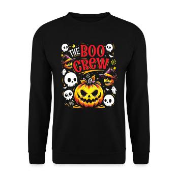 Halloween Costume Kids THE BOO CREW Fun - Unisex Sweatshirt - black - Front - Alina (178cm) & Michal (187cm)
