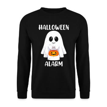 Halloween Enfants Costume HALLOWEEN ALARM Drôle - Sweat-shirt Unisexe - noir - Devant - Alina (178cm) & Michal (187cm)