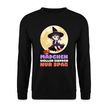 Halloween Costume GIRLS JUST WANT FUN Party - Unisex Sweatshirt - black - Front - Alina (178cm) & Michal (187cm)