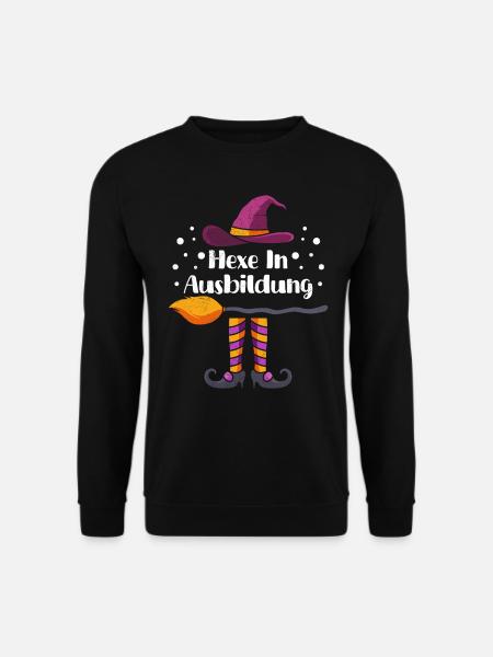 Halloween Kostüm Kinder HEXE IN AUSBILDUNG - Unisex Pullover - Schwarz