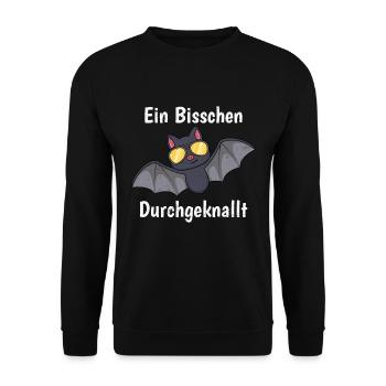 Halloween Costume Kids A BIT CRAZY - Unisex Sweatshirt - black - Front - Alina (178cm) & Michal (187cm)