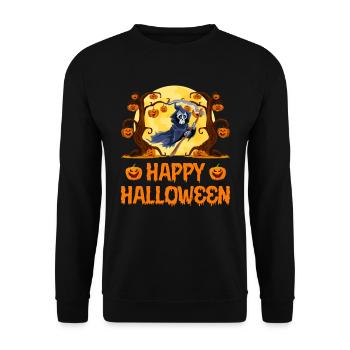 Halloween HAPPY HALLOWEEN Party Kids - Unisex Sweatshirt - black - Front - Alina (178cm) & Michal (187cm)