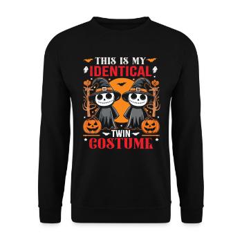 Halloween Costume Kids THIS IS MY IDENTICAL TWIN - Unisex Sweatshirt - black - Front - Alina (178cm) & Michal (187cm)