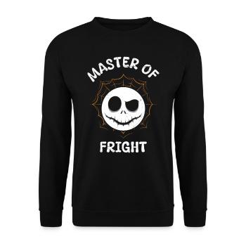Halloween Costume Kids MASTER OF FRIGHT Funny - Unisex Sweatshirt - black - Front - Alina (178cm) & Michal (187cm)