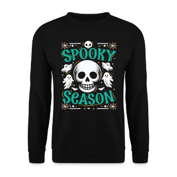Halloween Kostüm Kinder SPOOKY SEASON Lustiges - Unisex Pullover - Schwarz - Vorne - Alina (178cm) & Michal (187cm)