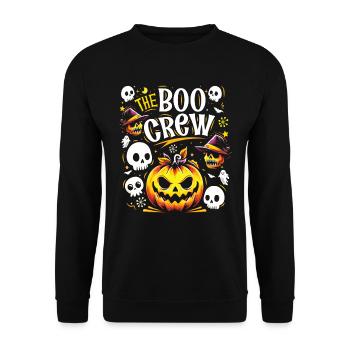 Halloween Costume Kids THE BOO CREW Fun - Unisex Sweatshirt - black - Front - Alina (178cm) & Michal (187cm)