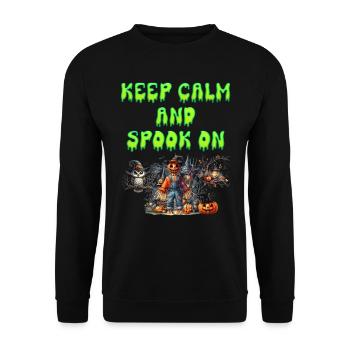 Costume d’Halloween Enfants KEEP CALM AND SPOOK ON - Sweat-shirt Unisexe - noir - Devant - Alina (178cm) & Michal (187cm)