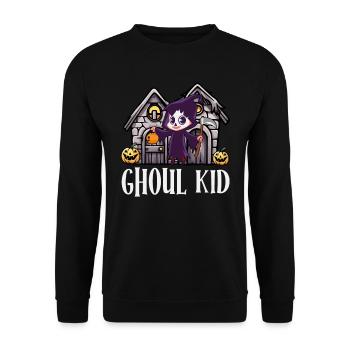Halloween Party GHOUL KID Funny Girl - Unisex Sweatshirt - black - Front - Alina (178cm) & Michal (187cm)