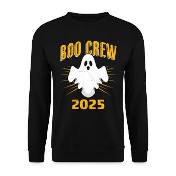 Halloween Costume Kids BOO CREW 2025 Funny - Unisex Sweatshirt - black - Front - Alina (178cm) & Michal (187cm)