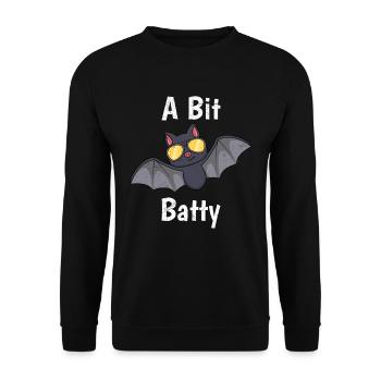 Halloween Costume Kids A BIT CRAZY - Unisex Sweatshirt - black - Front - Alina (178cm) & Michal (187cm)
