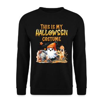 Halloween DAS IST MEIN HALLOWEEN KOSTÜM Lustiges - Unisex Pullover - Schwarz - Vorne - Alina (178cm) & Michal (187cm)