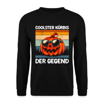 Halloween CITROUILLE LA PLUS COOL DE LA RÉGION Amusant - Sweat-shirt Unisexe - noir - Devant - Alina (178cm) & Michal (187cm)
