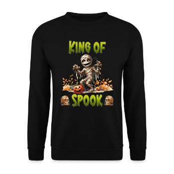 Halloween KING OF SPOOK Lustiges Kinder - Unisex Pullover - Schwarz - Vorne - Alina (178cm) & Michal (187cm)