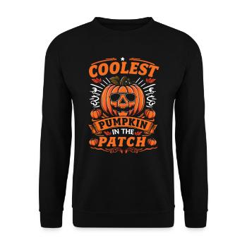 Costume d’Halloween CITROUILLE LA PLUS COOL DU PATCH - Sweat-shirt Unisexe - noir - Devant - Alina (178cm) & Michal (187cm)