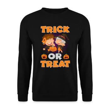 Costume d’Halloween Enfants TRICK OR TREAT Fun - Sweat-shirt Unisexe - noir - Devant - Alina (178cm) & Michal (187cm)