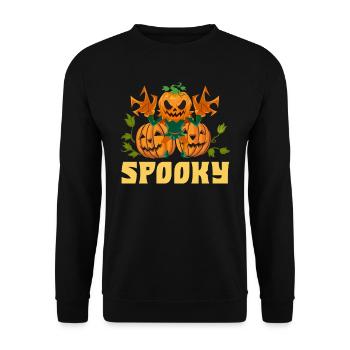 Halloween Kostüm SPOOKY Halloween Party Kinder - Unisex Pullover - Schwarz - Vorne - Alina (178cm) & Michal (187cm)