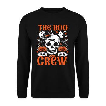 Halloween Costume Kids THE BOO CREW Fun - Unisex Sweatshirt - black - Front - Alina (178cm) & Michal (187cm)