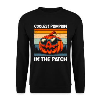 Halloween CITROUILLE LA PLUS COOL DE LA RÉGION Amusant - Sweat-shirt Unisexe - noir - Devant - Alina (178cm) & Michal (187cm)