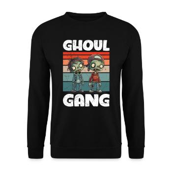 Halloween Kostüm Kinder GHOUL GANG Gruseliges - Unisex Pullover - Schwarz - Vorne - Alina (178cm) & Michal (187cm)