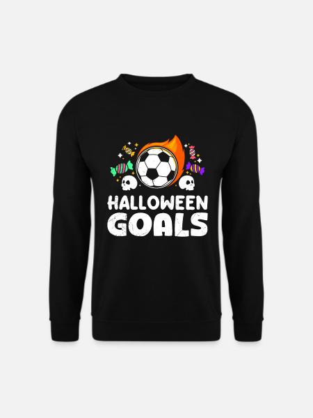 Halloween Fußballfan HALLOWEEN GOALS Halloween - Unisex Pullover - Schwarz