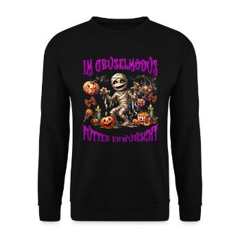 Costume d’Halloween EN MODE HORREUR NOURRITURE SOUHAITÉE - Sweat-shirt Unisexe - noir - Devant - Alina (178cm) & Michal (187cm)