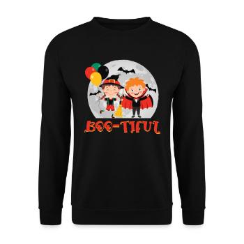Halloween Kids BOO - TIFUL Halloween Costume - Sweat-shirt Unisexe - noir - Devant - Alina (178cm) & Michal (187cm)