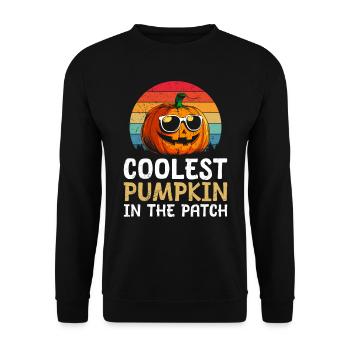 Halloween CITROUILLE LA PLUS COOL DE LA RÉGION Amusant - Sweat-shirt Unisexe - noir - Devant - Alina (178cm) & Michal (187cm)