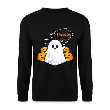 Halloween Kostüm Kinder ERWISCHT Lustiges - Unisex Pullover - Schwarz - Vorne - Alina (178cm) & Michal (187cm)