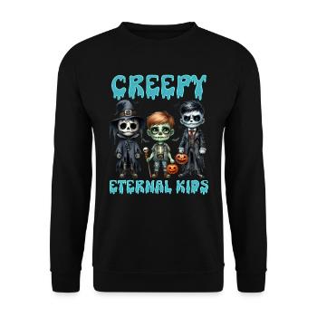 Halloween Kids CREEPY ETERNAL KIDS Fun - Sweat-shirt Unisexe - noir - Devant - Alina (178cm) & Michal (187cm)
