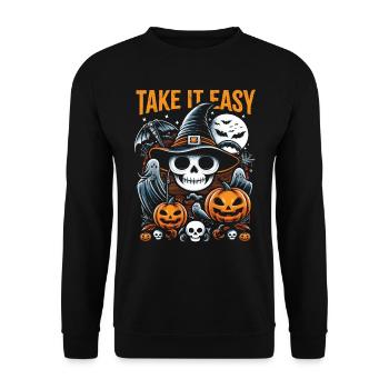 Costume d’Halloween Enfants TAKE IT EASY Fun - Sweat-shirt Unisexe - noir - Devant - Alina (178cm) & Michal (187cm)